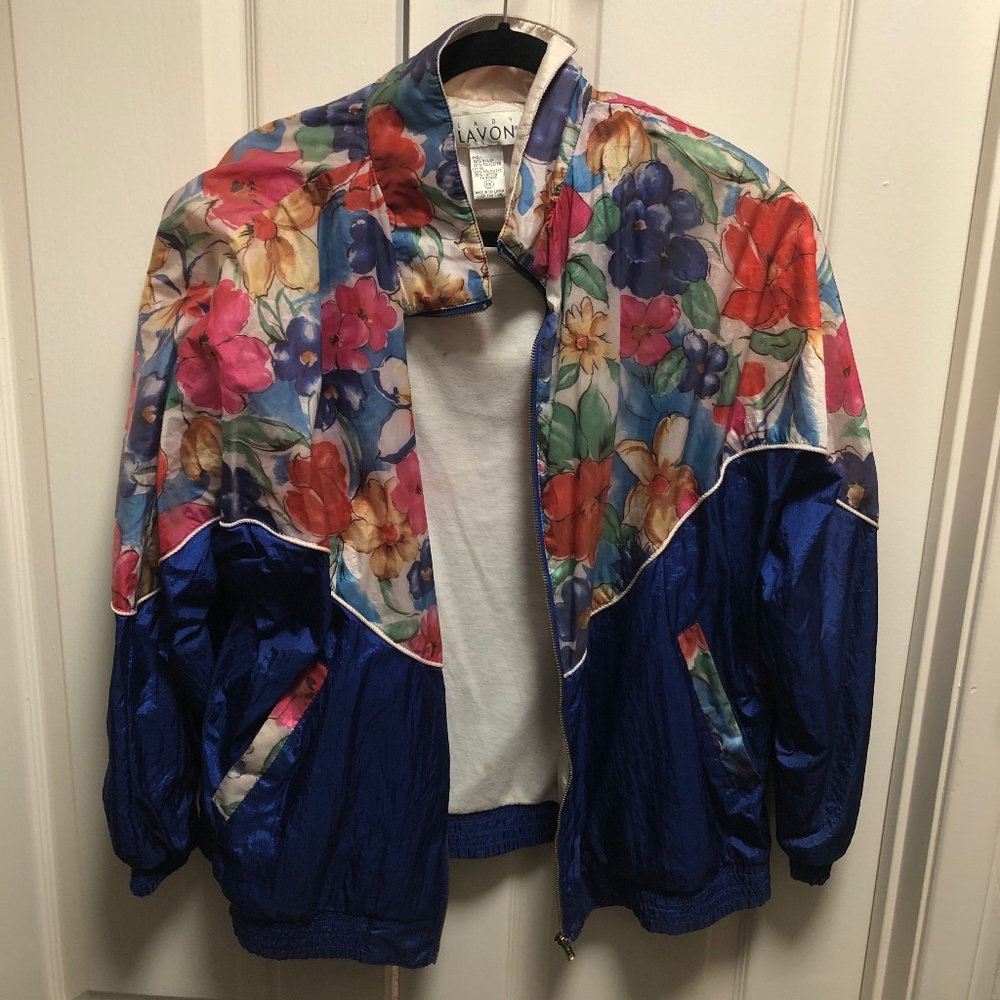 Vintage Lady Lavon Floral Zip Up